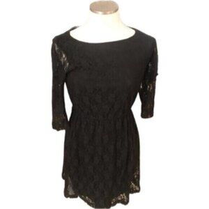 BeBop Black Lined Lace Dress Size S